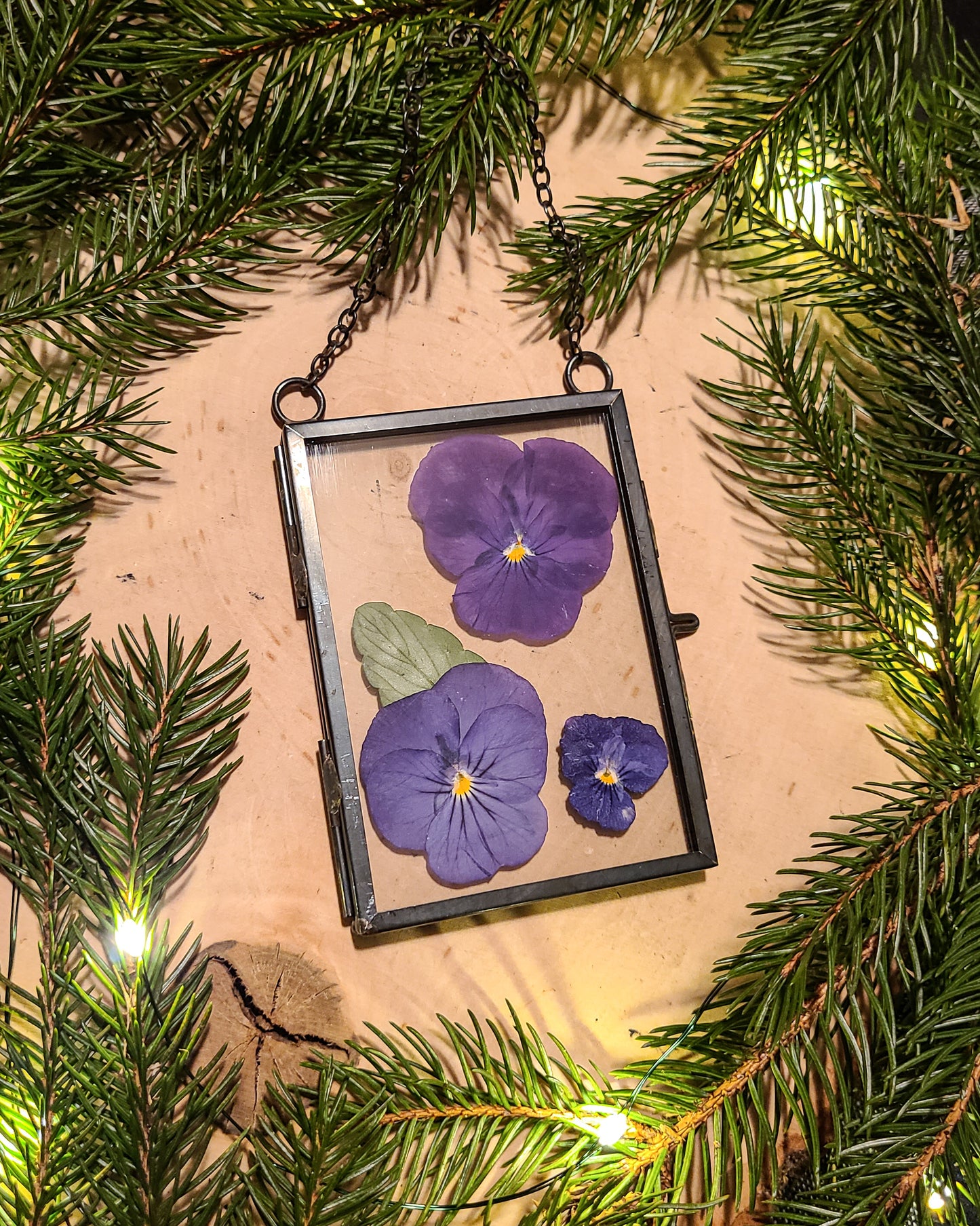 Mini Hanging Pressed Flower Frame - Black