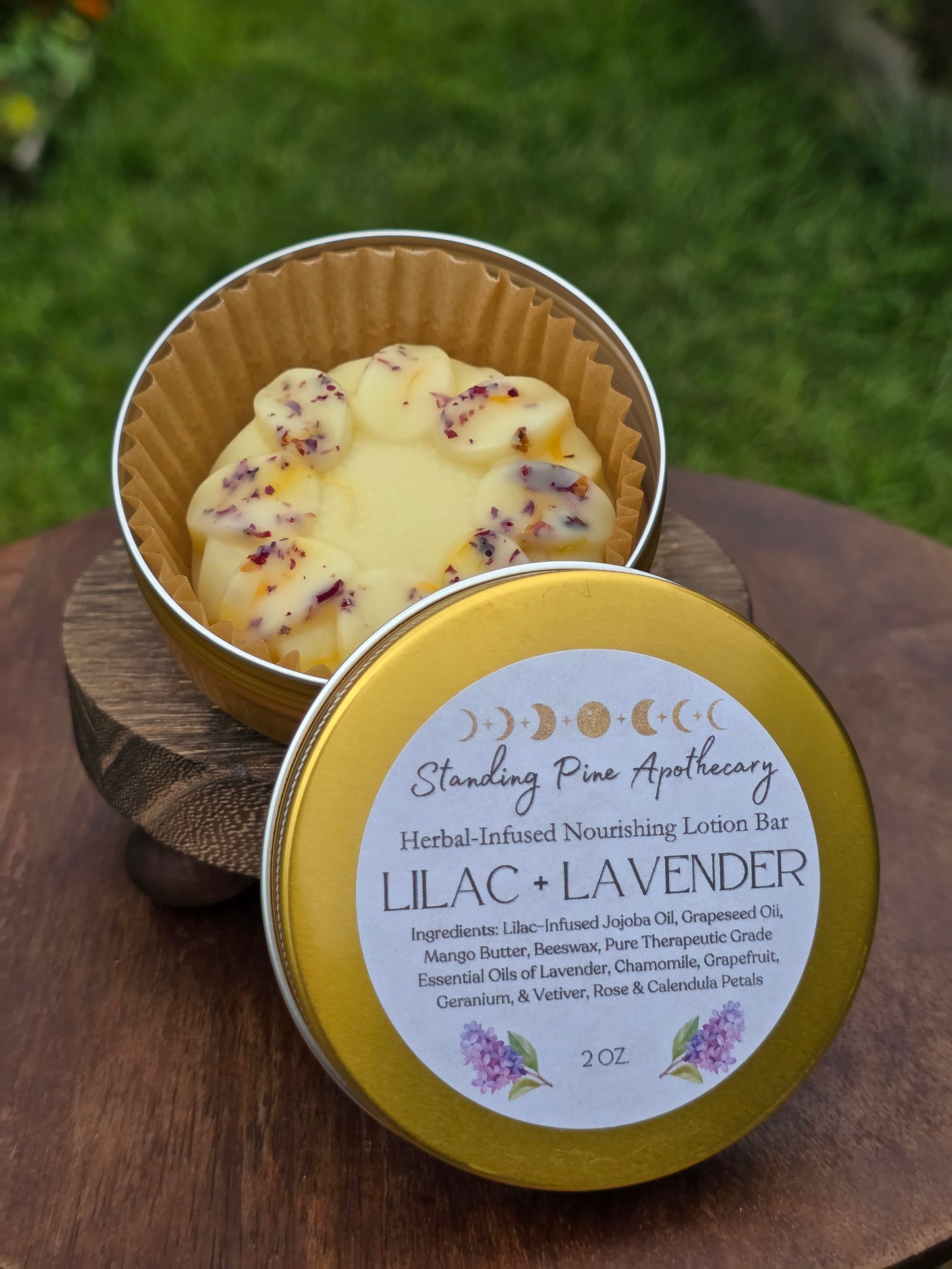 Herbal-Infused Nourishing Lotion Bar - Lilac & Lavender, 2oz