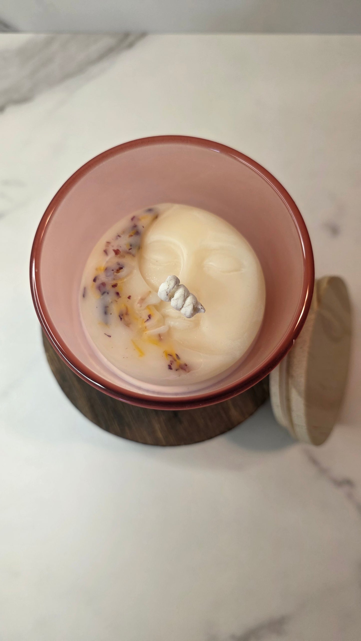 Floral Eclipse, Pink Frosted - 6oz Soy Wax Candle