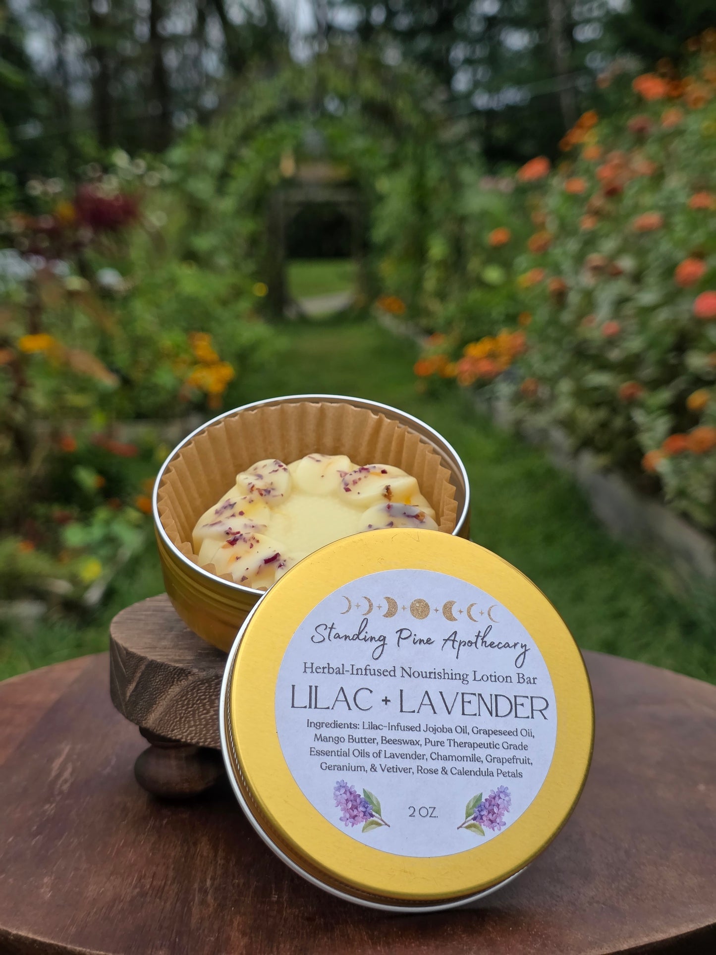 Herbal-Infused Nourishing Lotion Bar - Lilac & Lavender, 2oz