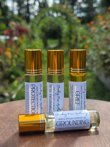 Grounding - Herbal-Infused Anointing Oil, 10mL Roller
