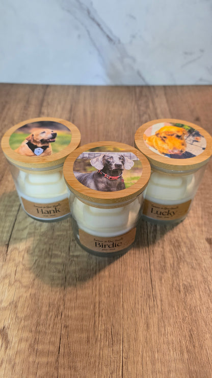 Custom Memorial Pawprint Candle