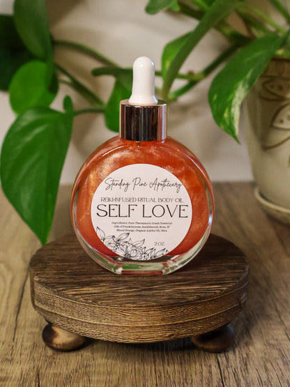 Reiki-Infused Radiance Body Oil - Luxury Shimmer, 2oz