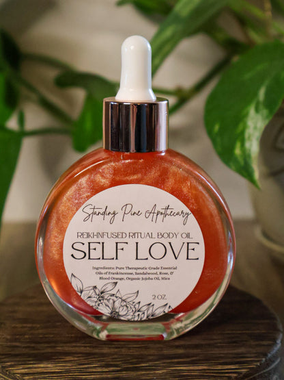 Reiki-Infused Radiance Body Oil - Luxury Shimmer, 2oz