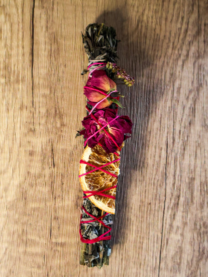 Mugwort & Rose Smudge Stick