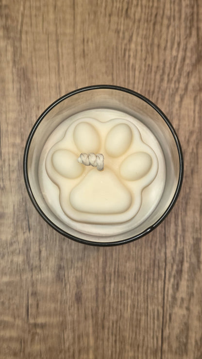 Custom Memorial Pawprint Candle